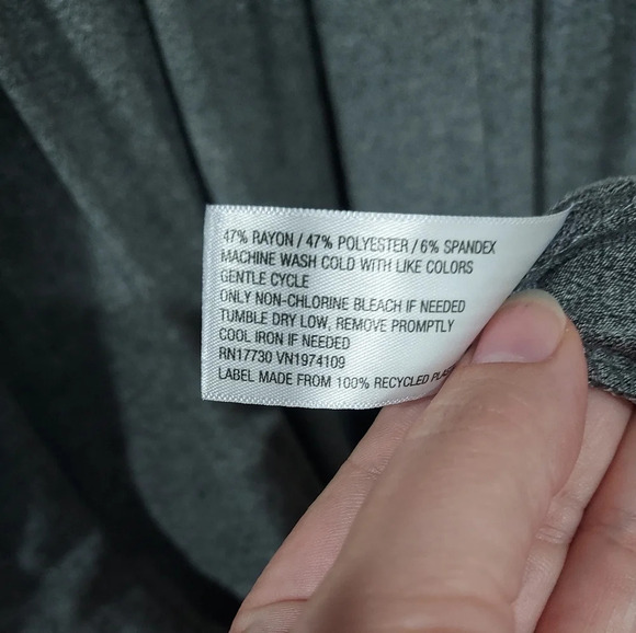 Wild Fable Gray Long Sleeve Scoop Neckline Dress in Size 2X - Picture 11 of 11